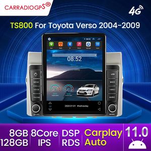 128G voor Toyota Verso 2004-2009 CAR DVD Radio Multimedia Video Android Auto CarPlay DSP Android 11 Player 2 Din GPS Navi