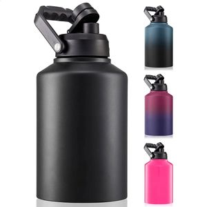 128 oz bouteille d'eau isolée en acier inoxydable Vas à vide Joue à double mur à double paroi thermo thermo pour le camping de camping en plein air 240322