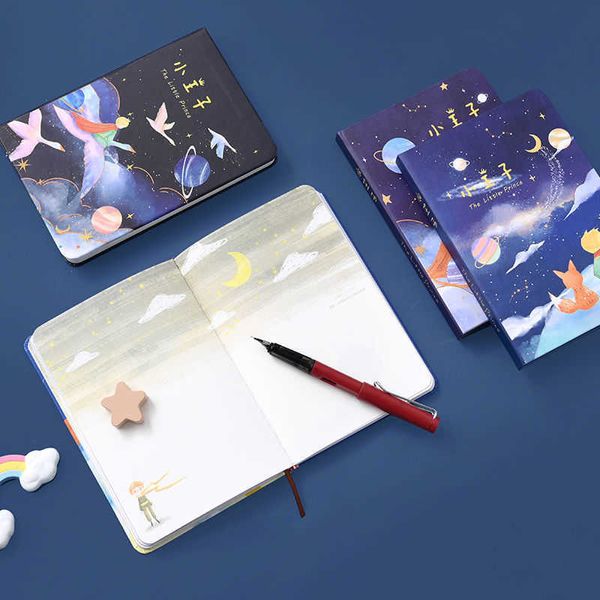 128x188mm Petit Prince Kawaii beau cahier Pages colorées étudiants cadeau belle Agenda Agenda Agenda mignon cahier