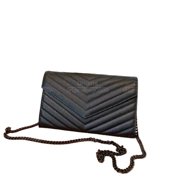 12a 1: 1 Top Mirror Designer Bolsas de cadena de lujo de lujo Color clásico de cuero hecho a mano 22cm Textura creativa Diseño de nicho de los hombros para mujeres con caja original.