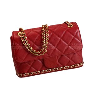 12A 1: 1 Top Mirror Quality Designer Sacs Sacs Pure Pure Frai REAL Cuir d'origine Iychee Texture Classic Col classique Sacs de chaîne de luxe pour femmes avec boîte exquise.