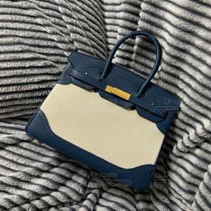 12A 1: 1 Sacs à main de qualité supérieure Special Custom Canvas Centant le cuir créatif Design Creator Embellissements 30 cm Sacs fourre-tout de luxe pour femmes de style décontracté de tous les jours avec boîte.