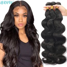 12A Brésilien Body Wave Hair Bundles 1234 PCS Couleur naturelle 100% Virgin Human Weave Wrossale Prix pour les femmes noires 240408