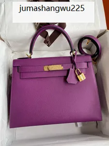 12A Sac à main Designer Cousu à la main KL25cm28cm Anémone violet patchwork multicolore epsom femme épaule unique sac à main bandoulière support personnalisé