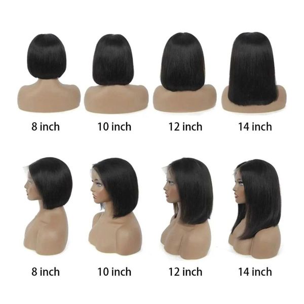 12A Grade 180 DENSITÉ BRÉSILIEN HEURS HEURS BOB FRONTAL BOB FRONTAL BOBS POUR FEMMES NOIRS À VENDRE