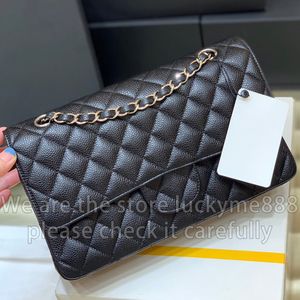 12a Mirror Quality Designer Classic Double Flap Bag Medium dames echte lederen gewatteerde tassen