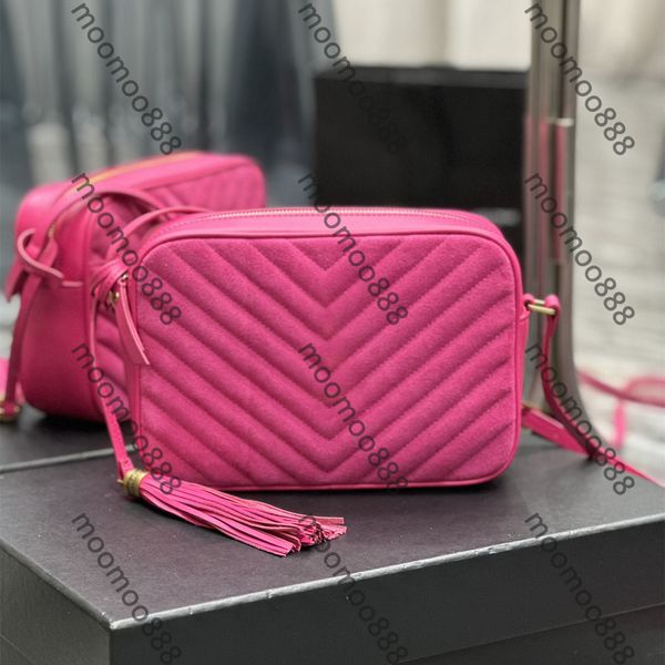 12A Miroir Qualité Designers Petit Lou Camera Sac 23cm Femmes Chevron Sacs en cuir matelassé Bourse Luxurys Hot Pink Sacs à main Bandoulière Bandoulière Sac avec boîte