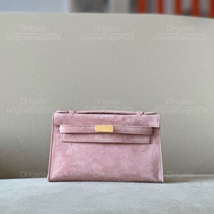 Sac fourre-tout de créateur de qualité supérieure 12A Pure Boucle créative en daim de couleur or Embelli pour les sacs à main de luxe pour femmes de style élégantes de tous les jours avec boîte d'origine.