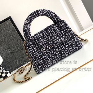 12a Upgrade Mirror Quality Designer Mini Shopping Bag Dames Tweed Avond gewatteerde tas Luxury