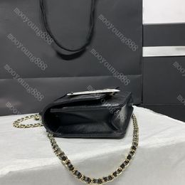 12A Mise à niveau Miroir Qualité S Designer Mini Poignée Sacs Noirs Sacs À Main À Rabat Matelassé Femmes En Cuir Véritable Diamant Treillis Bourse Bandoulière Épaule Chaîne En Or Sac