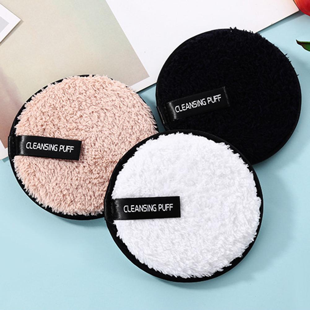 12cmX1.5cm Soft Microfiber Makeup Remover Towel Face Cleansing Puff Reusable Cleansing Cloth Washable Wipe Pads