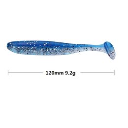 10 pièces/sac 12 cm 9.2g pêche Wobbler appât de pêche souple ver de mer Swimbait Streamer Silicone artificiel Double couleur leurre Spinnerbait