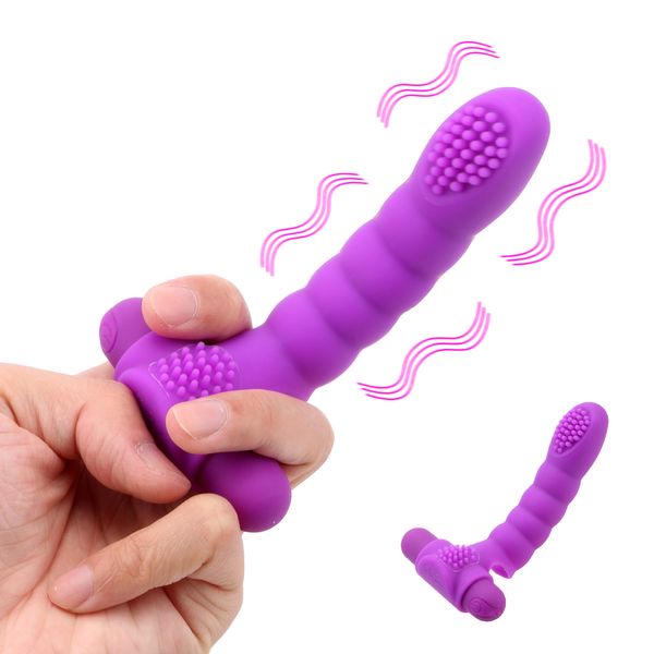 12cm brosse gode Strapon doigt vibrateurs pour femmes clitoris mamelon stimulateur Vaginal Anal Plug femme masturbateur sexy jouets érotiques