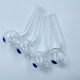 Tuyau de brûleur à mazout en verre Pyrex courbe de 12cm, tuyaux de qualité de couleur claire, grands tubes transparents, pointes d'ongles