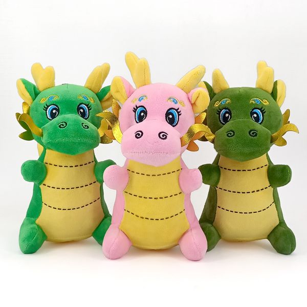 Muñeco de peluche de dragón de 12cm para niños, mascota de peluche de dragones de dibujos animados, colección de almohada suave, regalo de cumpleaños para Cosplay