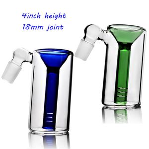 4 '' High Hookah Ash Catchers Arm Hold Smoking Collector Dab Rig Glass Bong 18mm Joint Reflux Water Bongs Accesorio Tubos rectos