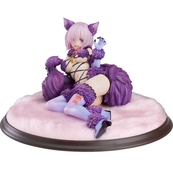 12cm Mash Kyrielight Cat Girl Fate Grand Ordre Shielder Beast Action Figure Anime Figure Modèle Toys Sexy Girl Figure Collection Q01128547