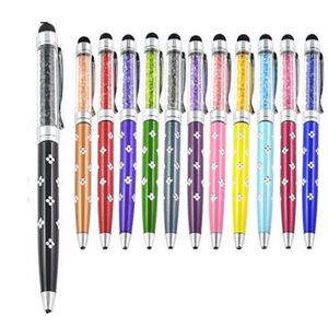 12cm Mini Touch Diamond Crystal Ballpoint Pen met Lucy Flower Good Writing Briefpapier Pennen