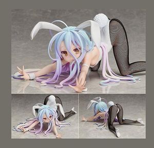 12cm pas de jeu No Life Shiro Rabbit Bunny Girl Japan Anime Sexy Girls Action Figure PVC Collection Modèle Toys T2008242573044