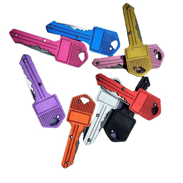 12cm Couteau Pliant En Acier Inoxydable Porte-clés Mini Couteaux De Poche Camping En Plein Air Chasse Couteaux De Combat Tactiques Outil De Survie De Nombreuses Couleurs Disponibles