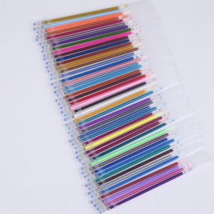 12Colors/Set Ballpoint Gel Pen Hoogtepunten Navulstang Kleur Inkt Volledig Shinning Painting School Student Tekening