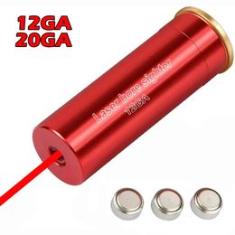 12GA 20GA Red Dot Laser Boring Sight 12 Gauge 20 Gauge Vat Cartridge Boresighter Laser Voor Shotgun Hunting Gun accessoires