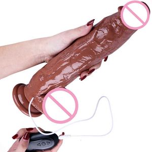 Énorme gode réaliste de 12 pouces vibrant avec ventouse, grand pénis pour femmes, stimulation du point G, Massage, outil de Masturbation pour adultes