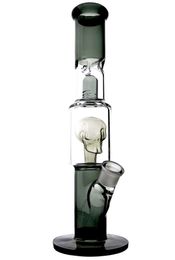 12in Skull Glass Bong Percolator Water Pipe Bongs 14mm zwaar uniek ontwerp VS