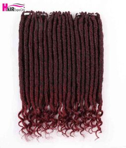 12 Inch 2X Godin Faux Locs Gehaakt Haar Ombre Krullend Synthetische Vlecht Extensions Voor Afrikaanse Vrouwen Expo Stad 2206109210541