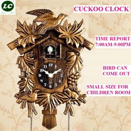 12 inch koekoeksklok woonkamer wandklok vogel koekoek wekker muur-horloge kinderen eenhoorn decoraties thuis dag tijd alarm 220801