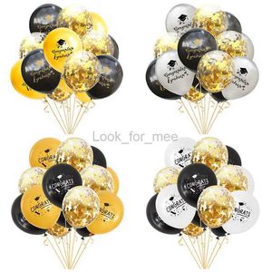 12 inch Gouden Afstuderen Ballonnen Gefeliciteerd Afstuderen Decoratie Kids Gift Confetti Latex Ballon Grad Feestartikelen HKD230808