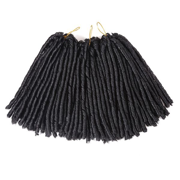 Extensions de cheveux Kanekalon au Crochet de 14 pouces, Dreadlocks synthétiques ADM, tresses douces pour décoration d'halloween (30 brins/paquet)