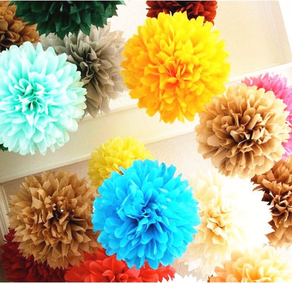 Pompons en papier de soie de 12 pouces, boules de fleurs pour baiser, décoration de réception de mariage (30cm), 20 pièces/lot, couleurs multiples