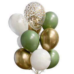Juego de globos de látex verde aguacate Retro de 12 pulgadas para boda, fiesta de cumpleaños, decoración del Día de San Valentín, 10 unidades/juego