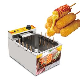 12L Hot Dog Electric Deep Fryer Fries Machine voor het verwarmen van hotdog brood automatische kaas mozzarella friteuse sticks machine elektrische kleine kaasfriteuse