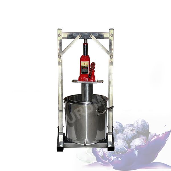 Presse-agrumes de raisin en acier inoxydable 12l, équipement de filtre à pression de fruits, Machine de vinification domestique, presse à huile de concassage