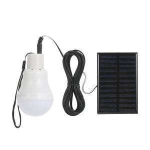 Bombilla LED recargable con energía solar de 12 LED con panel solar