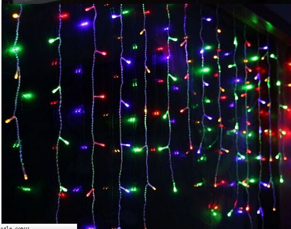 12M * 0.65M 360LED Glaçon Rideau Guirlande Lumineuse pour la Fête De Noël 8 Mode flash + Prise D'alimentation 220V + Contrôleur D'affichage + Queue Plug