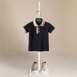 Polo d'été pour bébés garçons de 12 mois à 9 ans, vêtements à revers rayés à manches courtes pour filles, hauts en coton respirant pour enfants, vêtements d'extérieur 240131