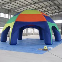 12m Diameter (40ft) Kleurrijke grote feestopvangoplossing Opbladerbare Spider Dome Tent Air Blown Arch Marquee House wordt geleverd met ventilator te koop/verhuur met ventilatorvrij schip