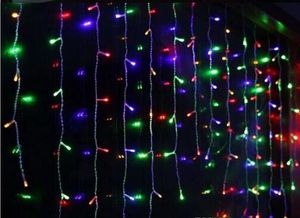 12m Droop 0.65m 360 LED Icicle String Light Christmas Wedding Xmas Party Decoration Sneeuwende gordijn Licht en staartstekker AC.110V-220V