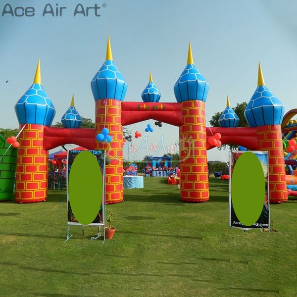 12m W x 6m H (39.4x20ft) Archway al aire libre Castle Arch Birthday Party Ingresa con patrón impreso para eventos o entretenimiento/decoración