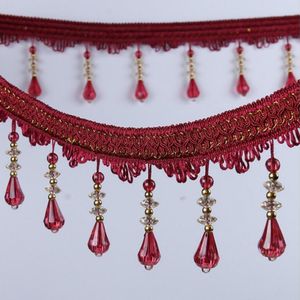 Pendentif en perles de diamant de 12 mètres, ruban d'habillage en tissu dentelle suspendu pour rideaux de fenêtre, décoration de fête de mariage, vêtements, couture DIY266j