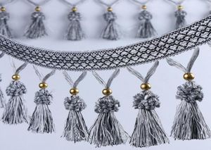 Glands d'hortensia de 12 mètres, pendentif en perles, ruban d'habillage en dentelle suspendu pour rideaux de fenêtre, fête de mariage, décoration de vêtements, couture DIY4238116