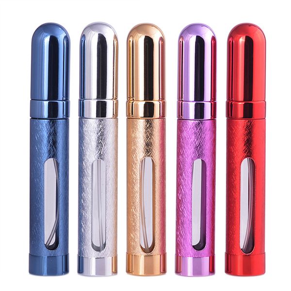 Flacon pulvérisateur de parfum 12 ml, tête ronde, fenêtre ouverte, tube en aluminium, électro-aluminium de haute qualité, liquide de maquillage nord portable121212121