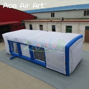 12mlx5mwx3,5mh (40x16.5x11.5ft) Booth de peinture gonflable blanc et bleu de la cabine de peinture automobile automobile à vente personnalisée pour les salles de travail personnalisées à vendre