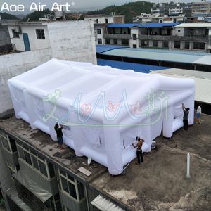 Tente gonflable de hangar de mariage d'église de 12mLx8mWx6mH avec le ventilateur libre pour la réception de mariage ou la partie de divertissement