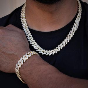 12 mm 15 mm 19 mm Iced Out Bling Cubaanse ketting ketting 5a kubieke zirconia cz hiphop sieraden voor mannen jongen 0927243X