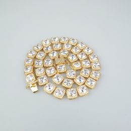12 mm 16-24 inch goud gepolijst ijs uit bling cz diamanten stenen cubaanse ketting ketting armband voor mannen vrouwen hiphopketens