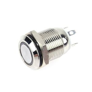 12mm 3V Rood/Blauw LED Licht Metalen Drukknopschakelaars Roestvrij Staal Waterdichte Drukknop Momentary Switch Reset Type Vergrendeling